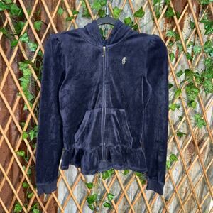 Vintage Y2K juicy couture velour femme 2000s zip up hoodie